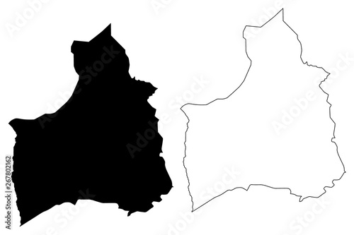 Arica y Parinacota Region (Republic of Chile, Administrative divisions of Chile) map vector illustration, scribble sketch Arica y Parinacota map photo