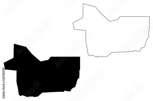 Gao Region (Regions of Mali, Republic of Mali) map vector illustration, scribble sketch Gao map