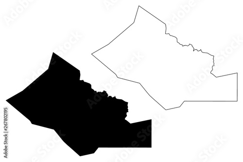 Kidal Region (Regions of Mali, Republic of Mali) map vector illustration, scribble sketch Kidal map