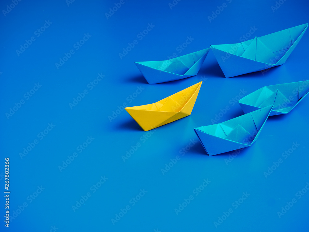 Concept business ship boat blue background Concept business ship boat blue background