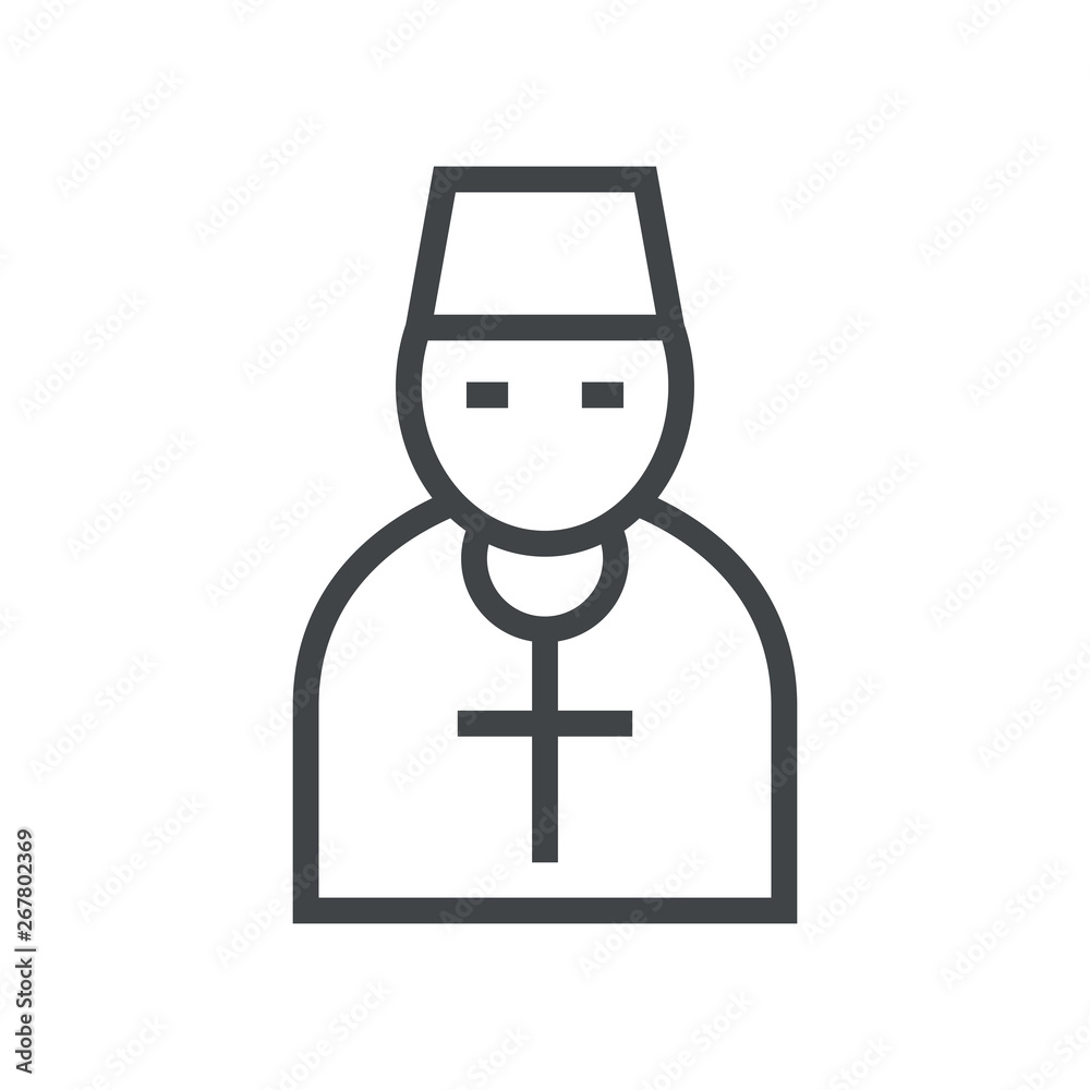 Line icon priest Line icon priest