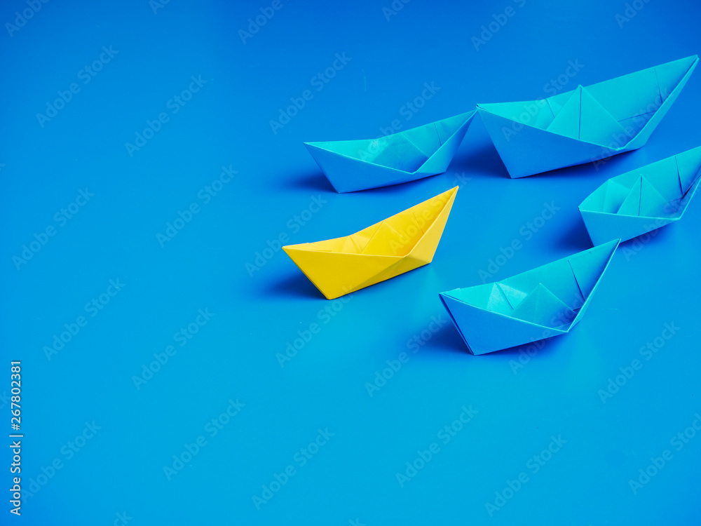 Concept business ship boat blue background Concept business ship boat blue background
