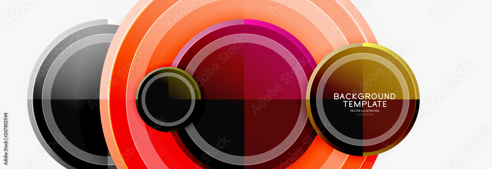 Circular pattern, abstract circles composition Circular pattern, abstract circles composition