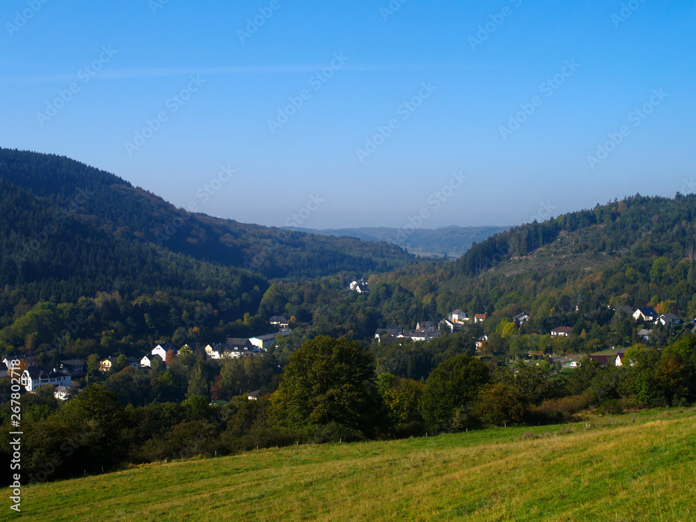 view over the village of Muellenborn to the west