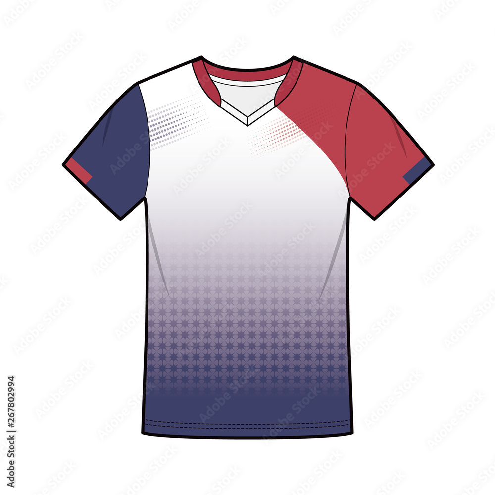 Badminton Tshirt Fashion Flat Templates Badminton Tshirt Fashion Flat Templates