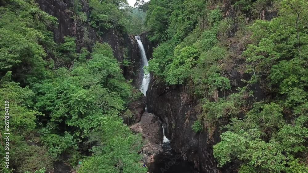 Aerial of Klong Plu waterfall, Koh Chang island, Trat Province, Thailand. It is very popular destination of tourist Aerial of Klong Plu waterfall, Koh Chang island, Trat Province, Thailand. It is very popular destination of tourist