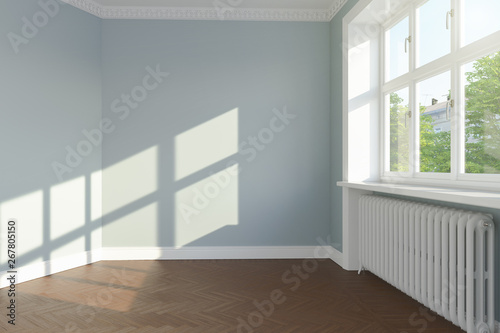 3d render - empty scandinavian room