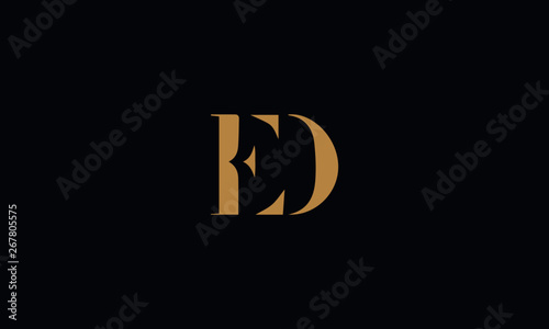 ED logo design template vector illustration