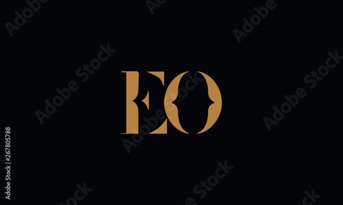 EO logo design template vector illustration photo