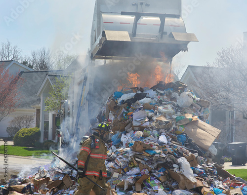 Garbage Truck fire