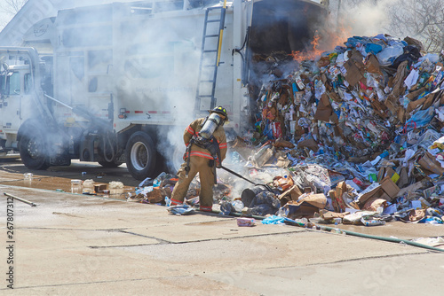 Garbage Truck fire