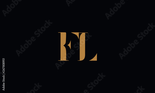 FL logo design template vector illustration