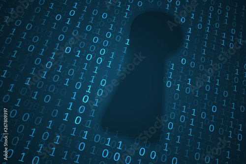 Digital keyhole illustration