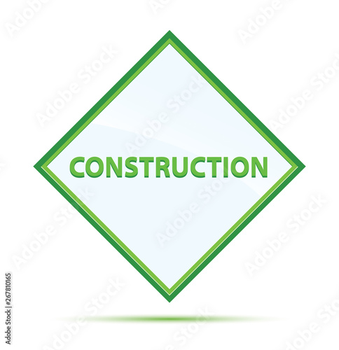 Construction modern abstract green diamond button