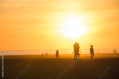 sunset on the beach © Jantira