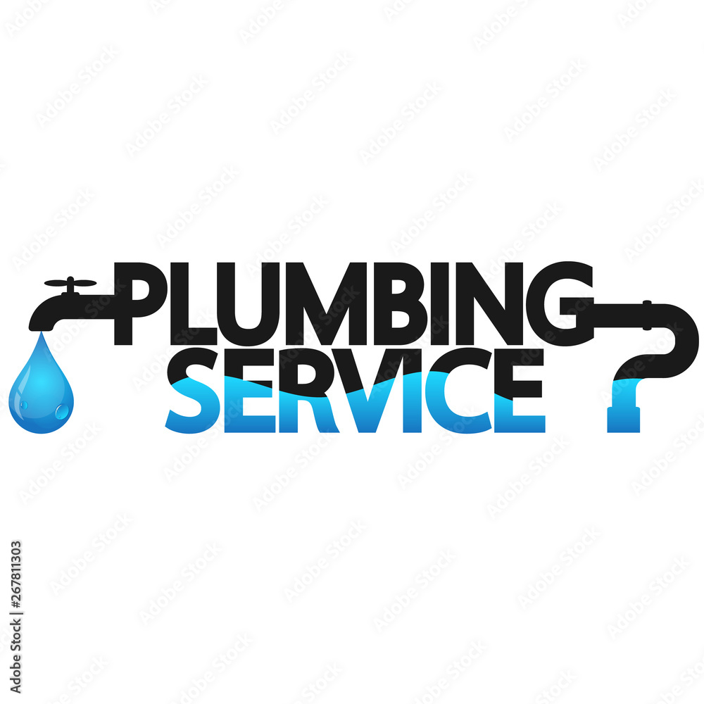 Fototapeta premium Plumbing service repair symbol for business