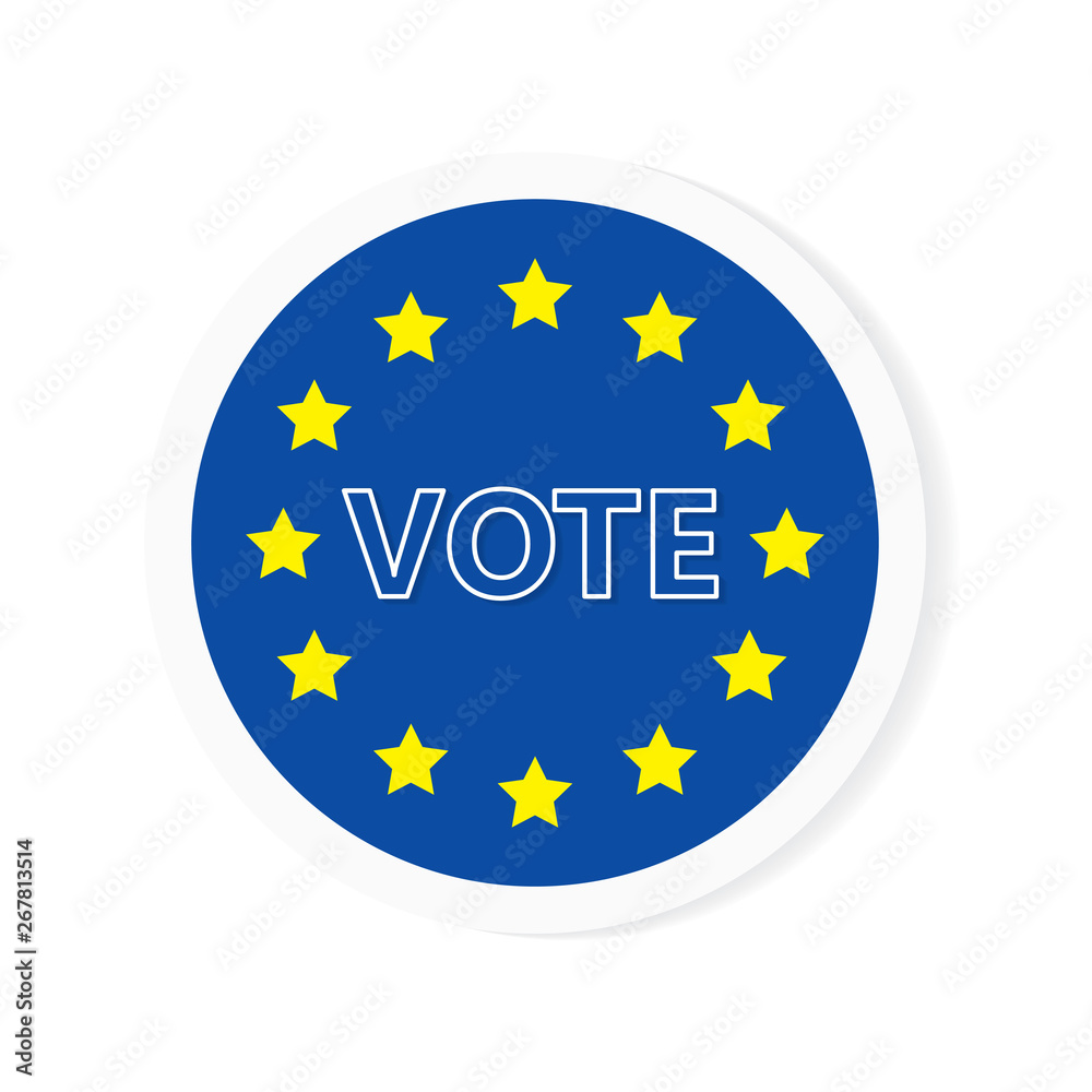 european election sign- vector illustration european election sign- vector illustration