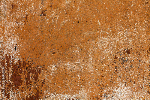 Background of rusty metal texture. Surface of old steel sheet corrosion