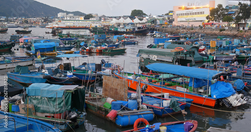 Canvastavla Cheung chau island in the evening