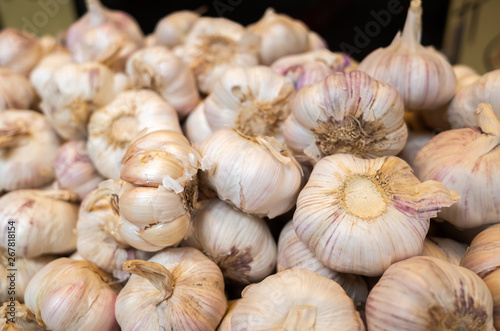 garlic in the traditional marketplace