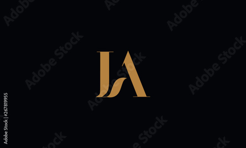 IA logo design template vector illustration minimal design