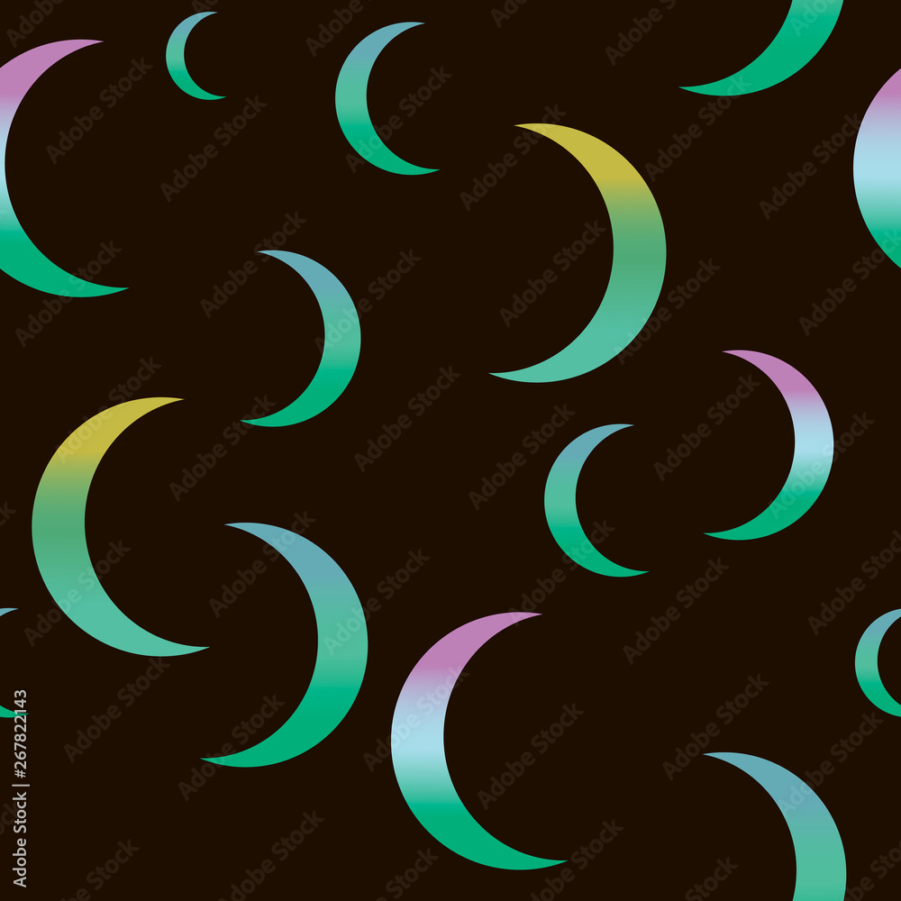 Vapor wave vector seamless pattern with suns in blue and pink colors Vapor wave vector seamless pattern with suns in blue and pink colors