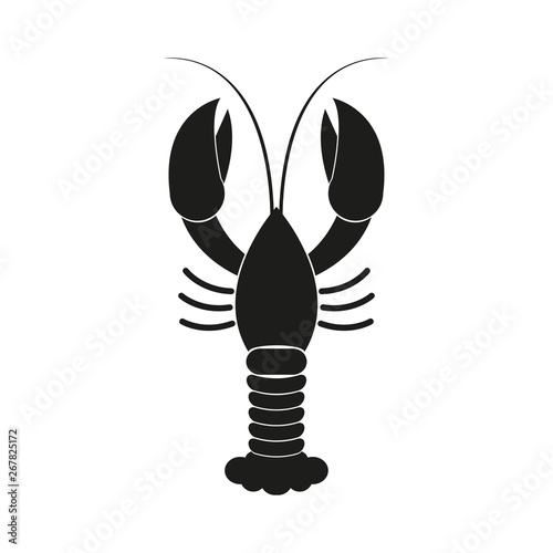 Lobster icon. Simple flat vector illustration