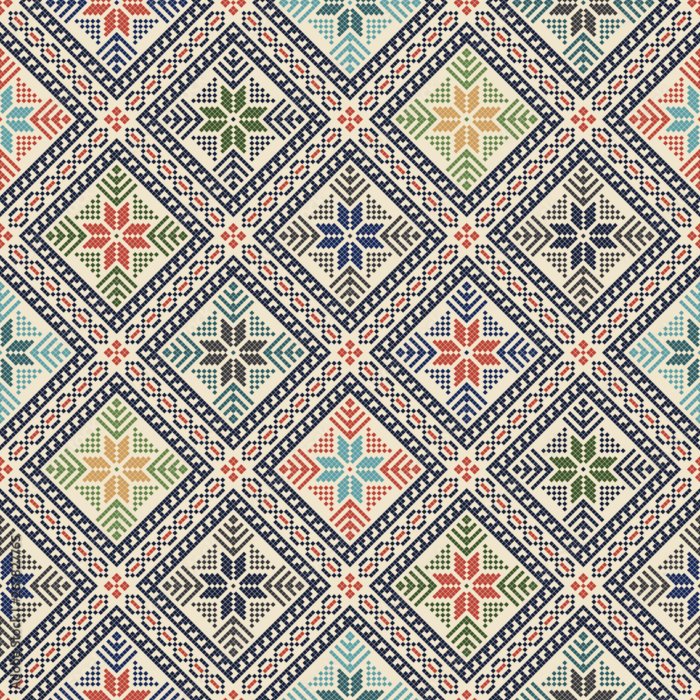 Palestinian embroidery pattern 187