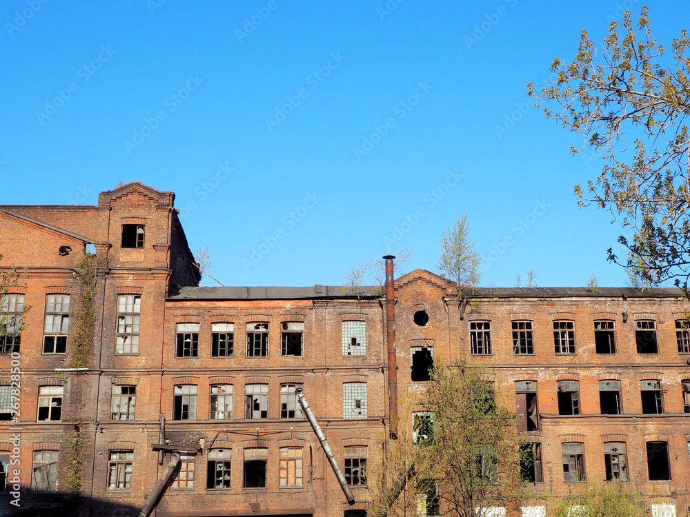 Abandoned old factory building