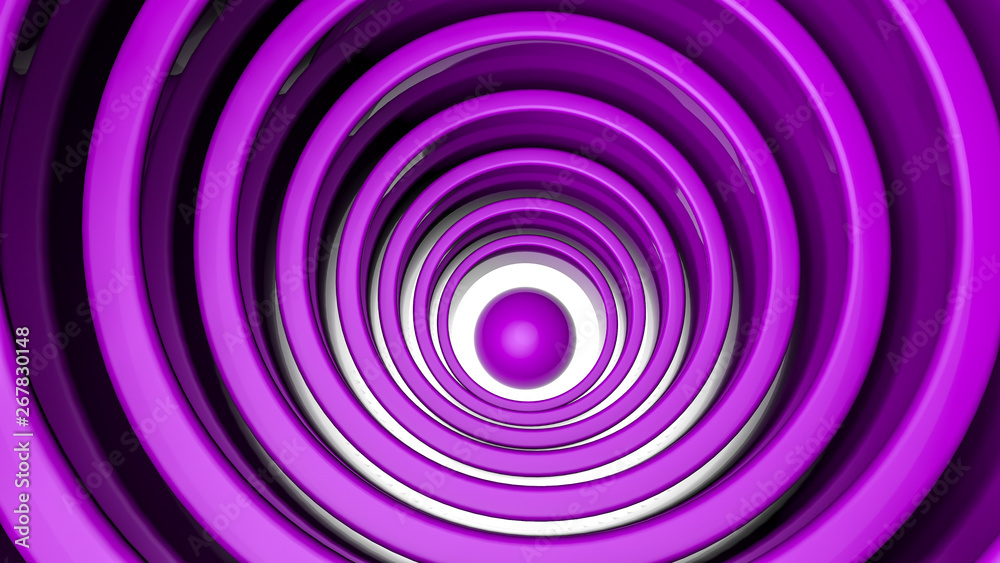 Abstract background of three-dimensional purple rings. 3d render illustration Abstract background of three-dimensional purple rings. 3d render illustration