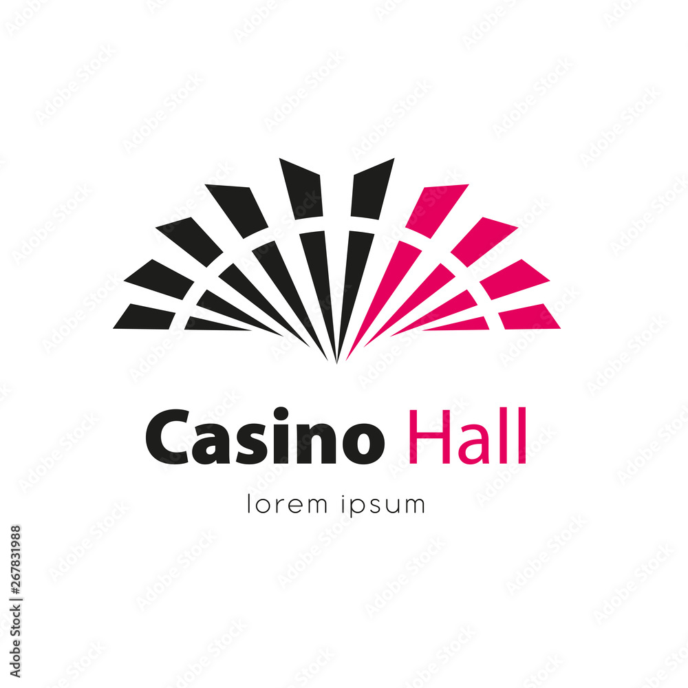 Casino hall logo design template. Isolated drawing for use as an icon, logo, identity, in web and application design, for printing on various media and more