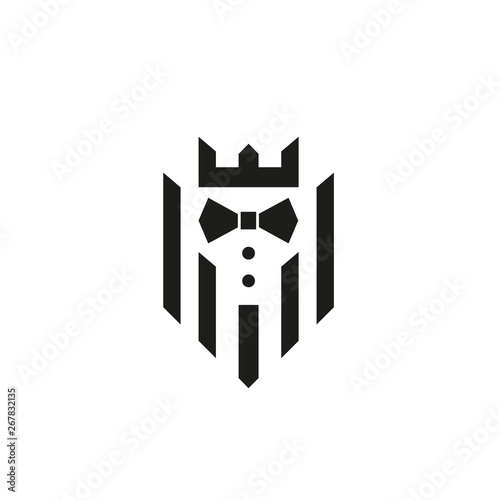 Suit boss tattoo icon. Isolated drawing for use as an icon, logo, identity, in web and application design, for printing on various media and more