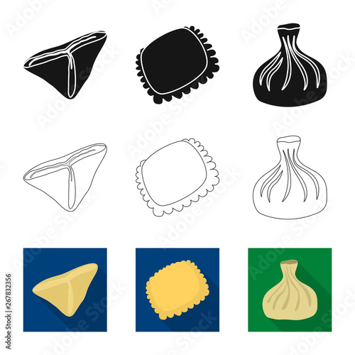 Vector design of products  and cooking icon. Collection of products  and appetizer stock vector illustration.