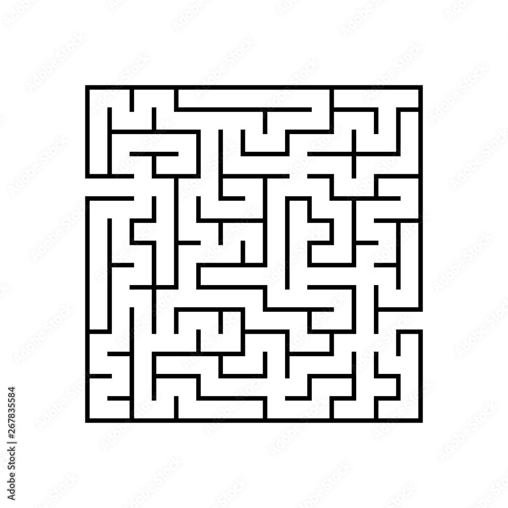 Abstact labyrinth. Educational game for kids. Puzzle for children. Maze conundrum. Find the right path. Vector illustration.