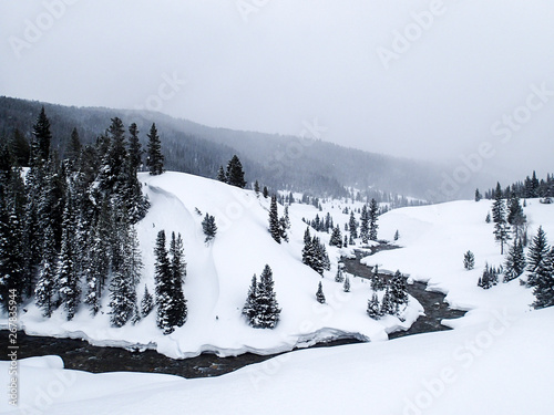 Snowy River Landscape in Jackson, Wyoming photo