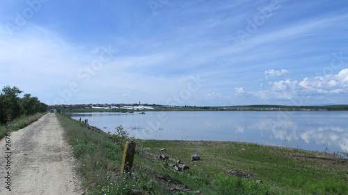 Wallpaper Mural landscape with river and clouds Torontodigital.ca