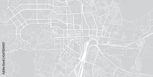 Billede på lærred Urban vector city map of chelyabinsk, Russia