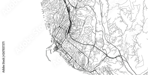 Urban vector city map of sochi, Russia