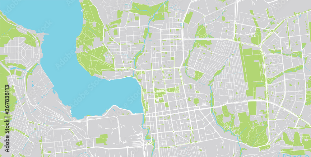 Fototapeta premium Urban vector city map of izhevsk, Russia