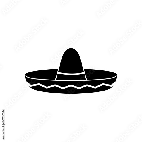 Sombrero icon, logo isolated on white
