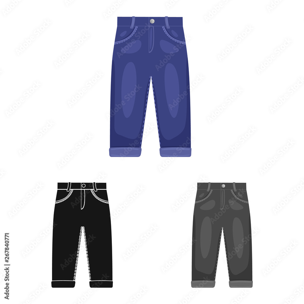 Vector design of pants and boy icon. Set of pants and style vector icon for stock. Vector design of pants and boy icon. Set of pants and style vector icon for stock.