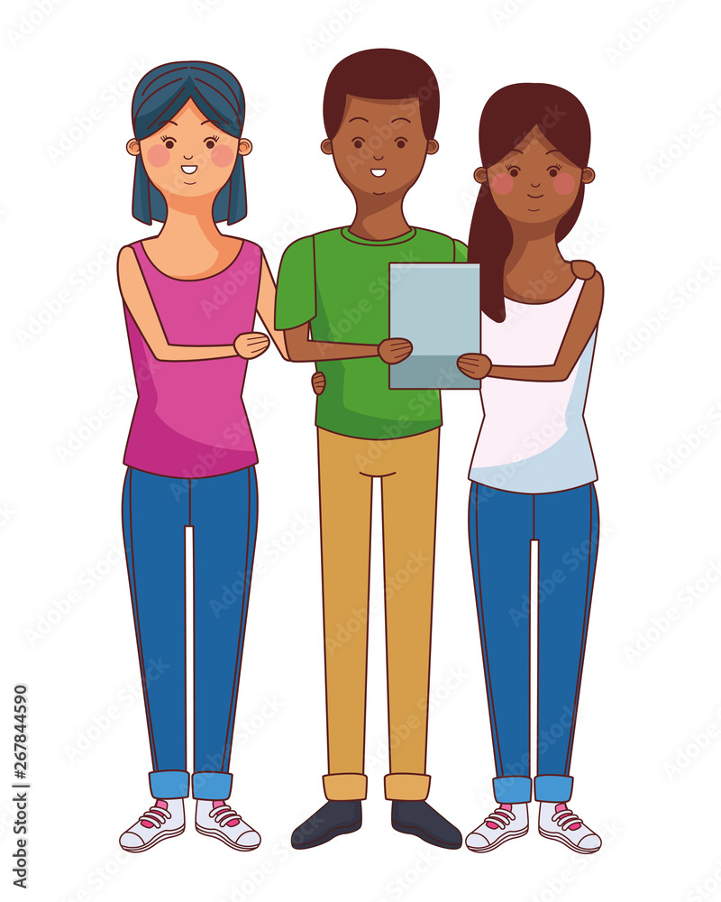 Obraz premium Millennials and smartphones