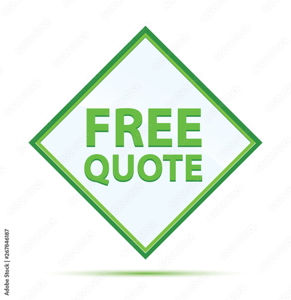 Free Quote modern abstract green diamond button Free Quote modern abstract green diamond button