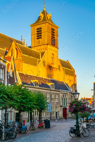 View of church Hooglandse Kerk in Leiden, Netherlands photo