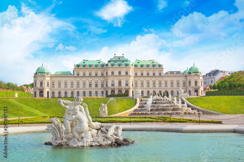 Beautiful view of the Belvedere Palace complex in Vienna, Austria photo