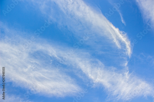 blue sky white clouds nature vivid background 