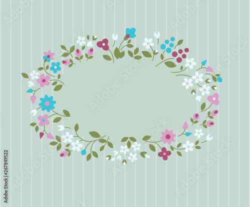 Wild blooming flowers. Floral background in pastel colors for wedding invitation. 