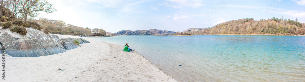 Silver Sands of Morar white sandy Beach Highlands Scotland Great Britain