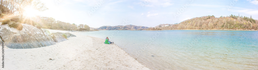 Silver Sands of Morar white sandy Beach Highlands Scotland Great Britain Silver Sands of Morar white sandy Beach Highlands Scotland Great Britain
