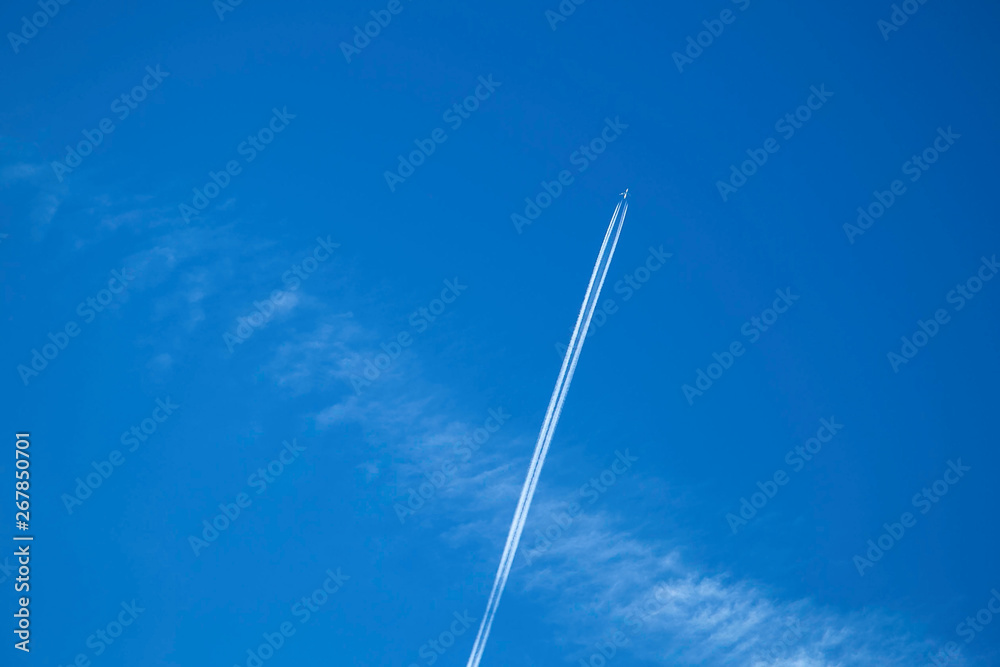 Fototapeta premium airplane in the blue sky